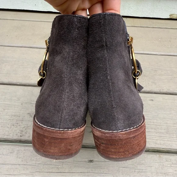 See by Chloe suede Louise ankle booties in Dark Brown size 37 - Picture 8 of 16
